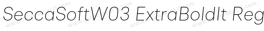 SeccaSoftW03 ExtraBoldIt Regular字体转换